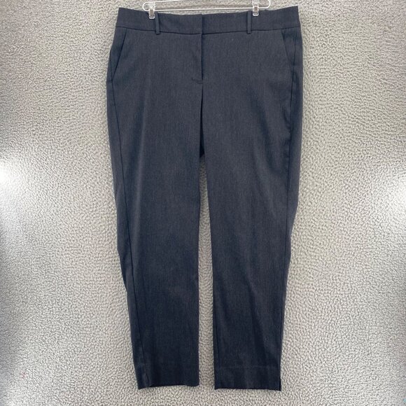 Le Suit Pants Womens 14W Plus Black Straight Trousers Casual Career Office Work - Picture 1 of 14